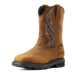 10044544 Ariat Men's Sierra Shock Shield H2O Work Boot - Distressed Brown