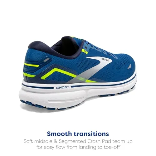 110393 BROOKS MEN'S GHOST 15 RUNNING SHOE BLUE/NIGHTLIFE/WHITE SIZE 8 - Like New