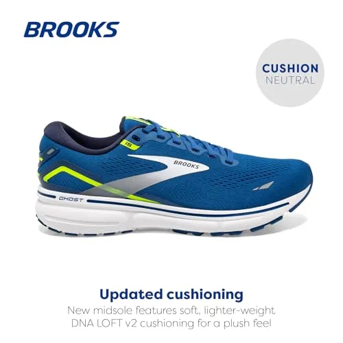 110393 BROOKS MEN'S GHOST 15 RUNNING SHOE BLUE/NIGHTLIFE/WHITE SIZE 8 - Like New