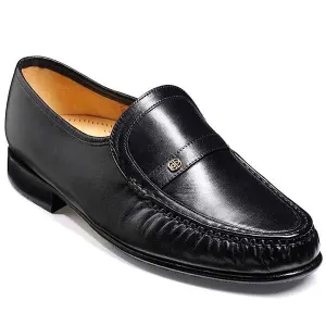 40% OFF BARKER Jefferson Shoes - Mens Moccasins - Black Kid Size: UK 8 & 9