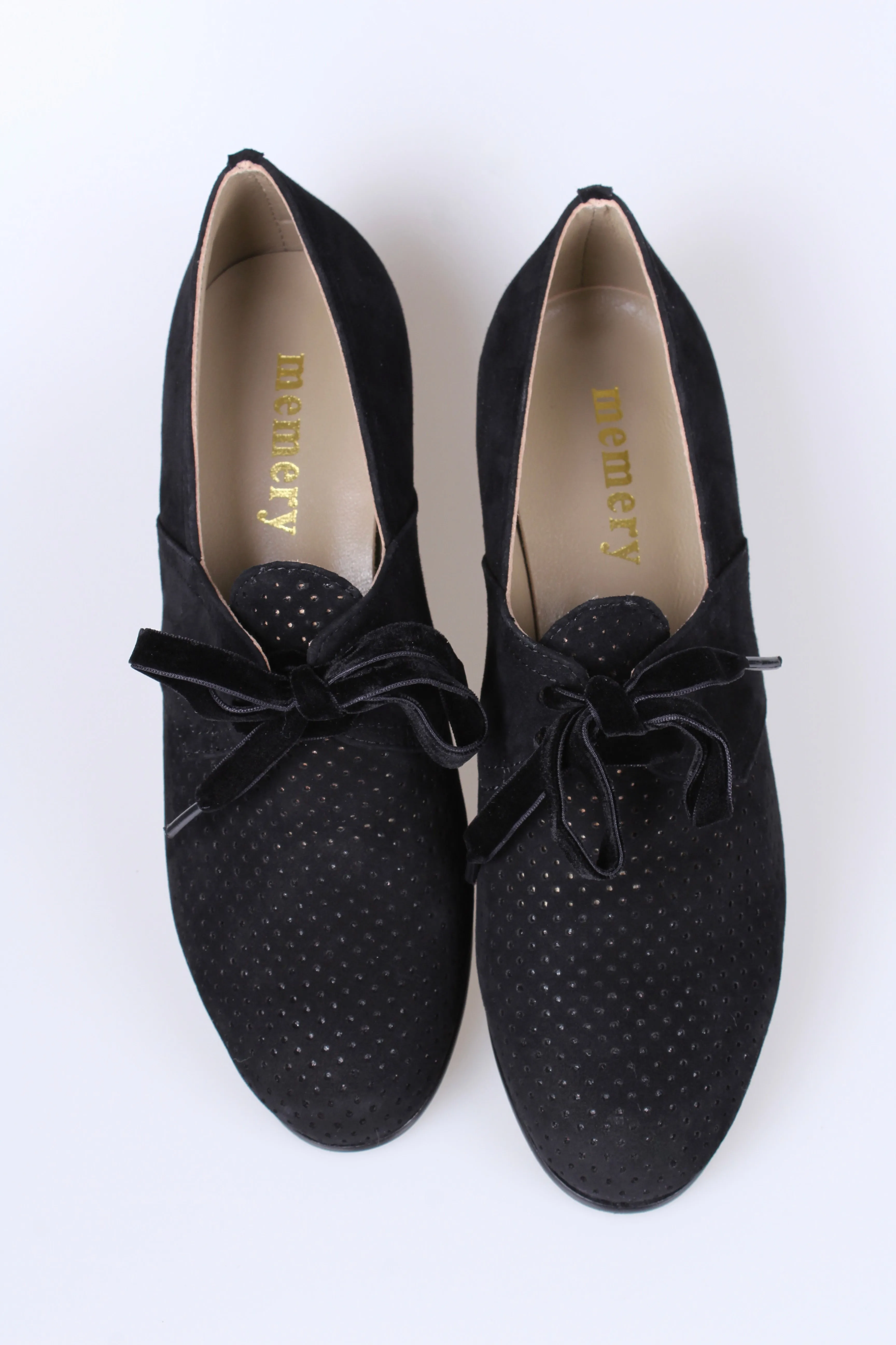40s Derby shoes  - Low heel- black - Esther