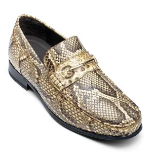5 CM/1.95 Inches CMR CHAMARIPA Python Leather Men's Elevator Loafer Shoes