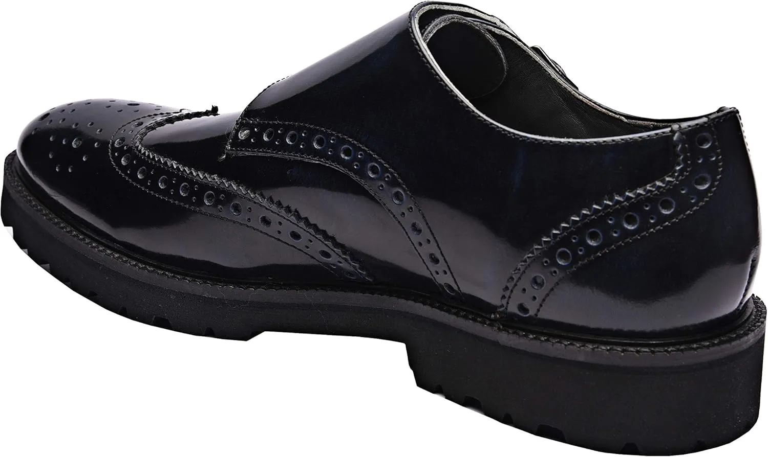 Alain | Genuine Leather Dress Shoes | Luxury Mens Double Monk Strap Shoes | Handrcrafted Trendy Casual Wingtip Shoes | Lightweight EVA Sole | Bordo