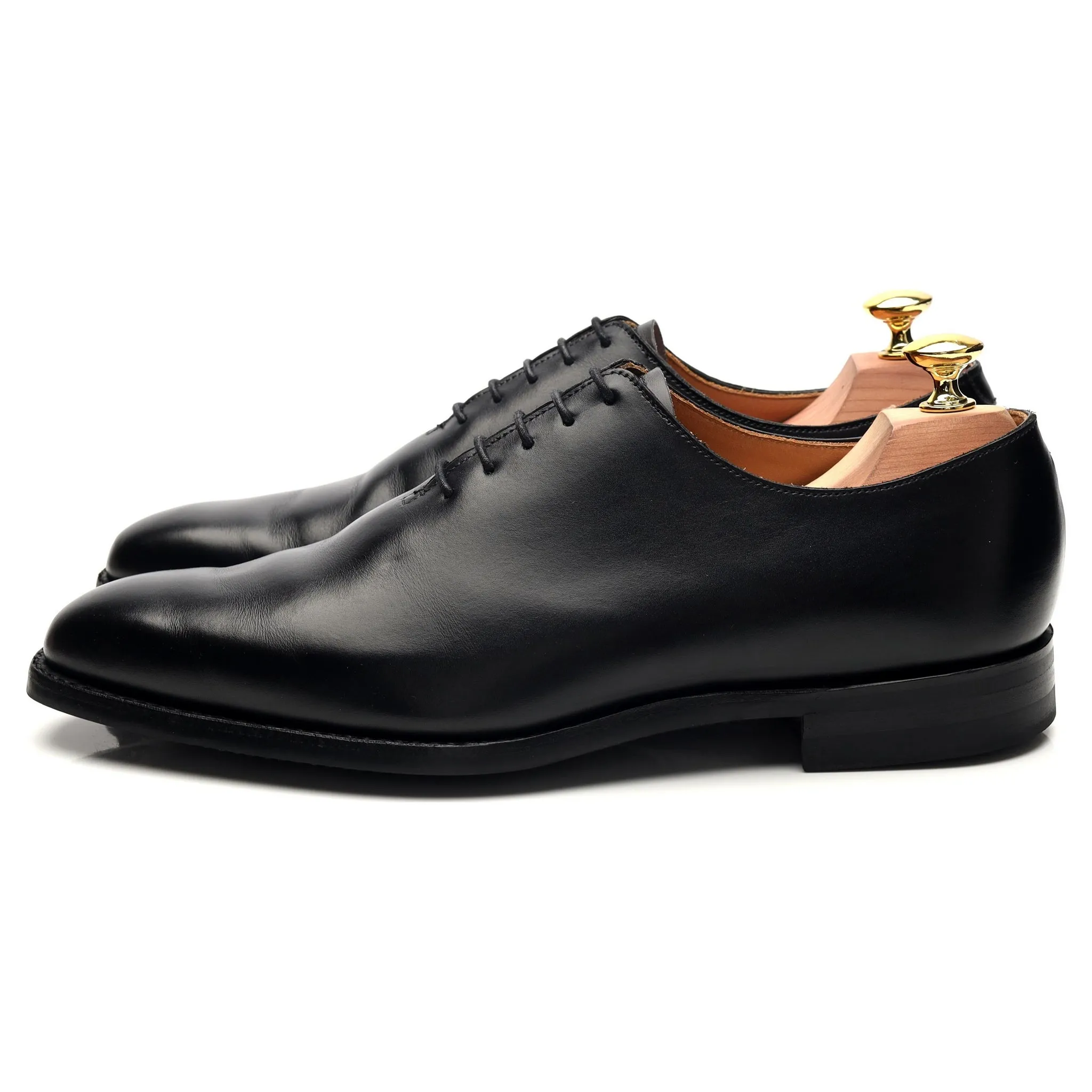 'Alex' Black Leather Wholecut Oxford UK 7.5 E