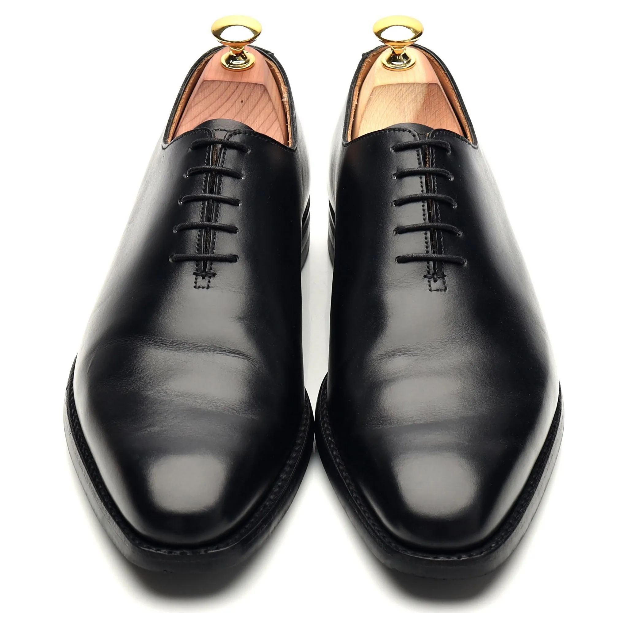 'Alex' Black Leather Wholecut Oxford UK 7.5 E