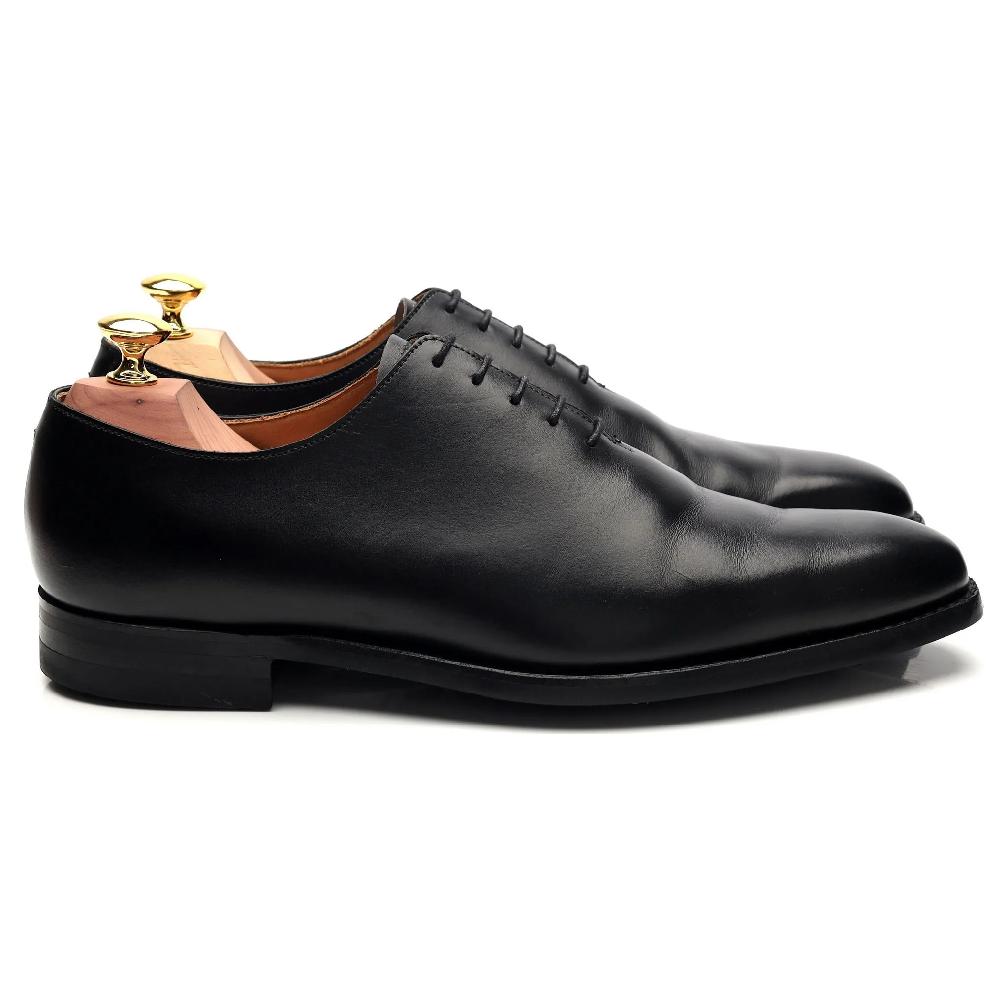 'Alex' Black Leather Wholecut Oxford UK 7.5 E