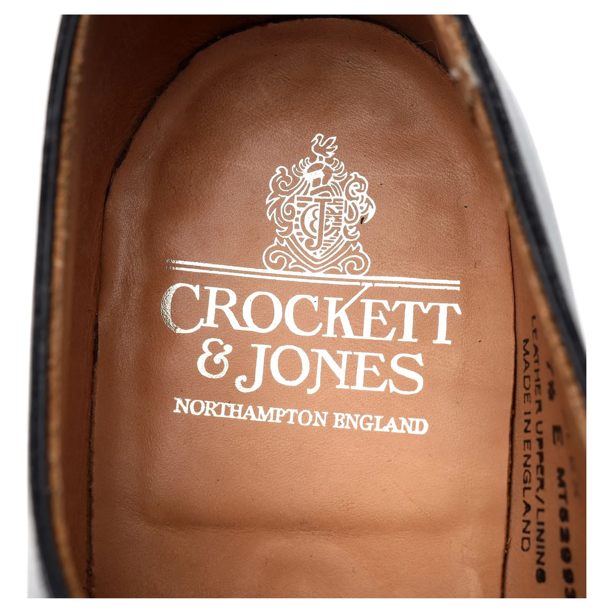 'Alex' Black Leather Wholecut Oxford UK 7.5 E