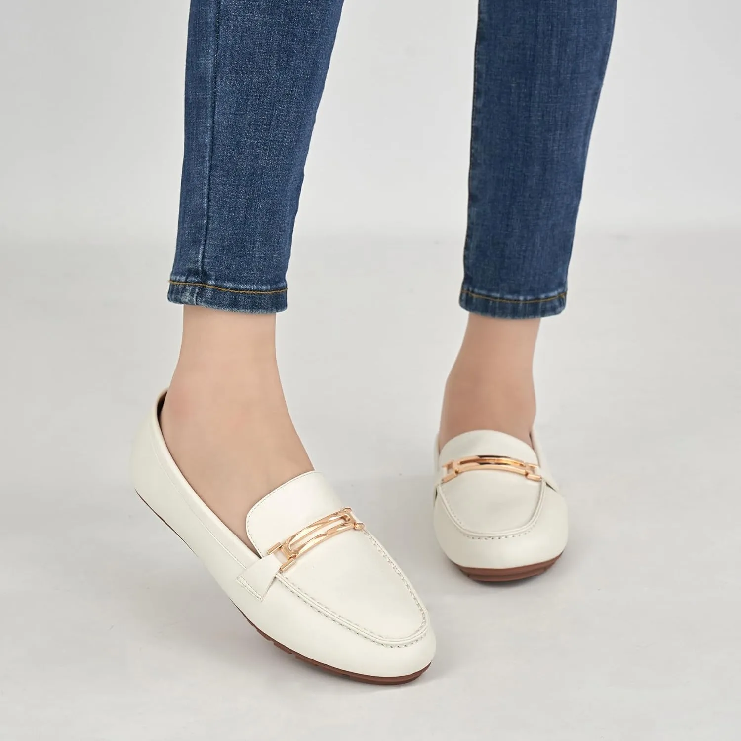 Alicegana Loafers for Women Business Casual Shoes - Comfortable Slip On Penny Loafers Work Dress Walking Flats