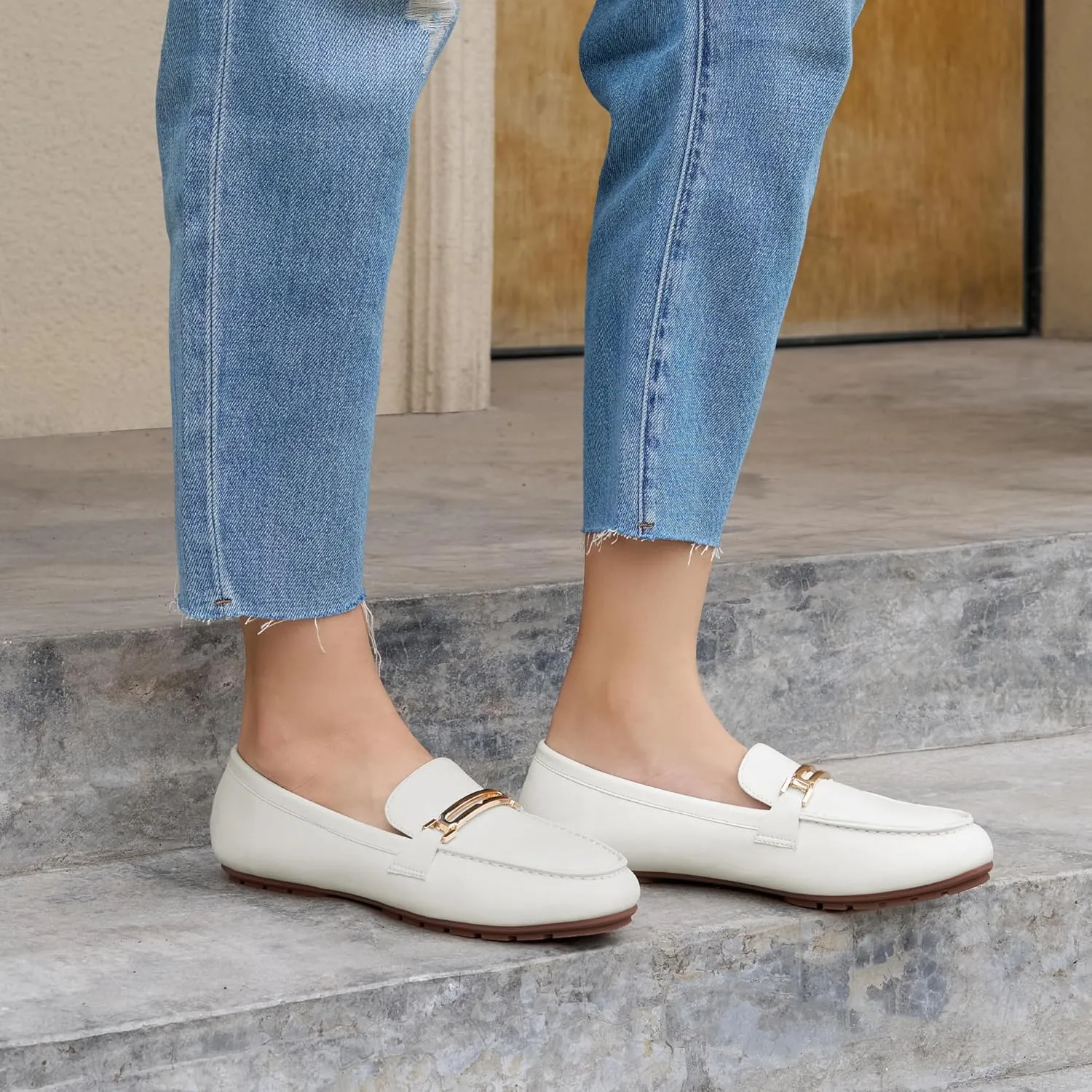 Alicegana Loafers for Women Business Casual Shoes - Comfortable Slip On Penny Loafers Work Dress Walking Flats