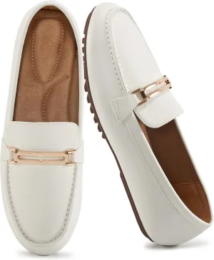 Alicegana Loafers for Women Business Casual Shoes - Comfortable Slip On Penny Loafers Work Dress Walking Flats