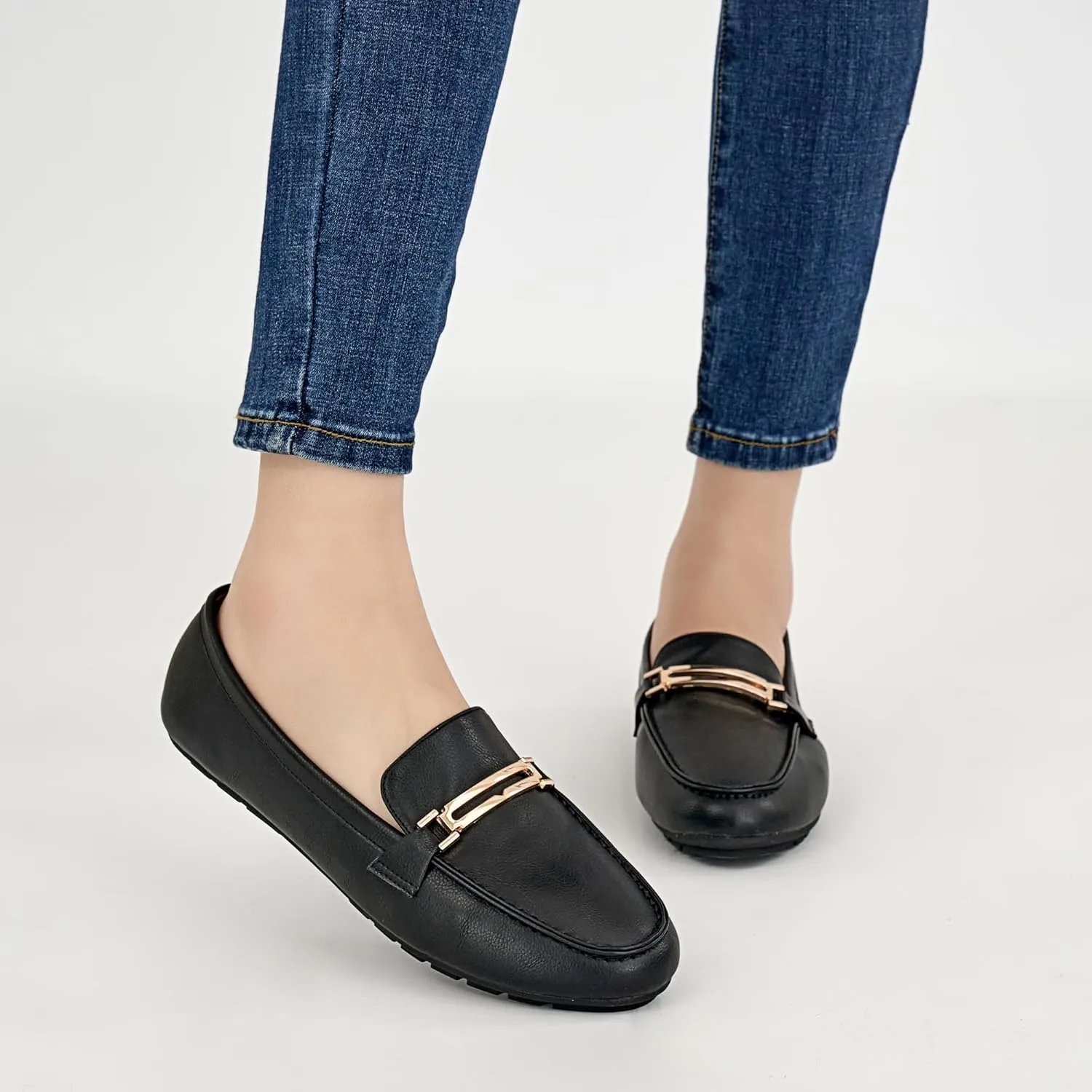 Alicegana Loafers for Women Business Casual Shoes - Comfortable Slip On Penny Loafers Work Dress Walking Flats
