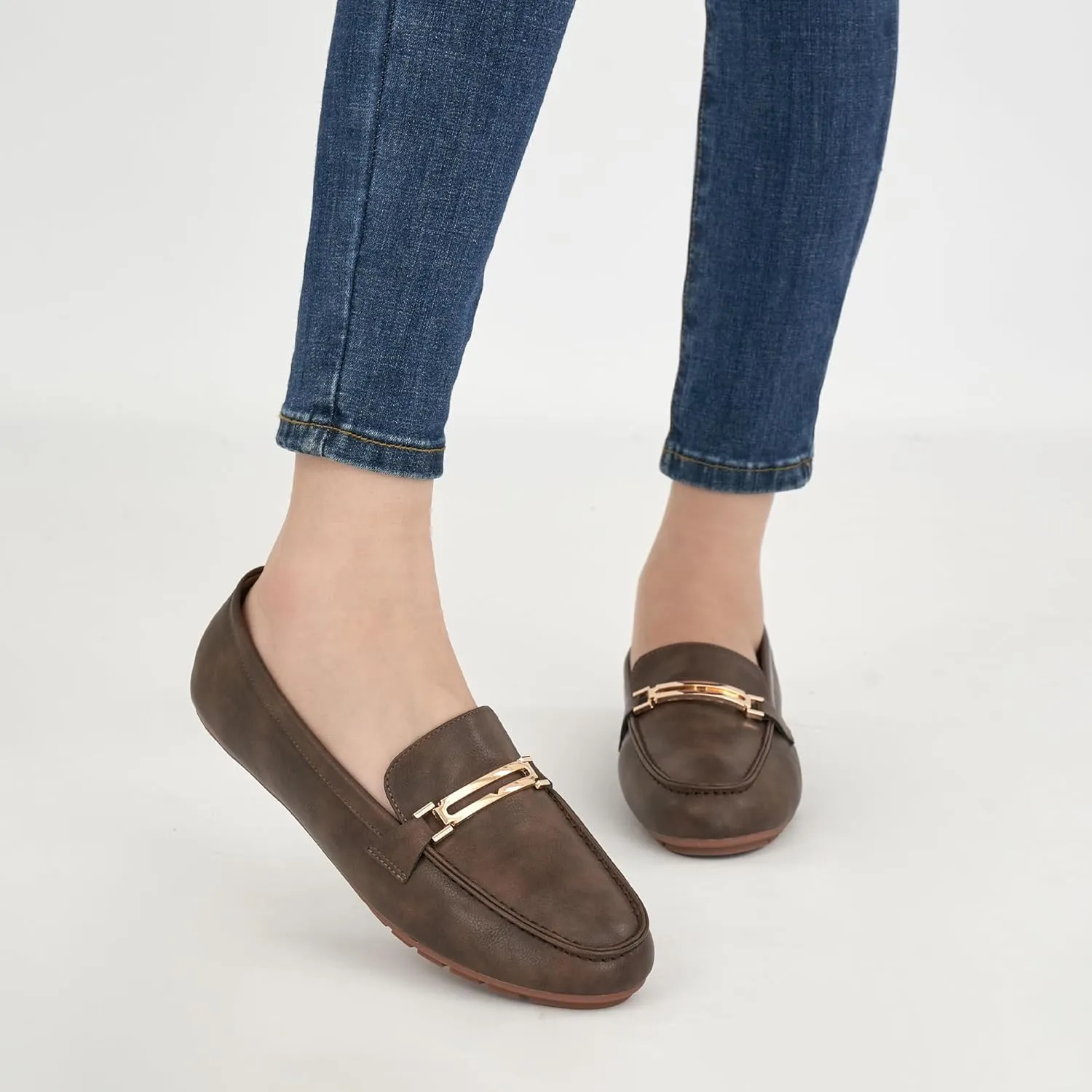 Alicegana Loafers for Women Business Casual Shoes - Comfortable Slip On Penny Loafers Work Dress Walking Flats
