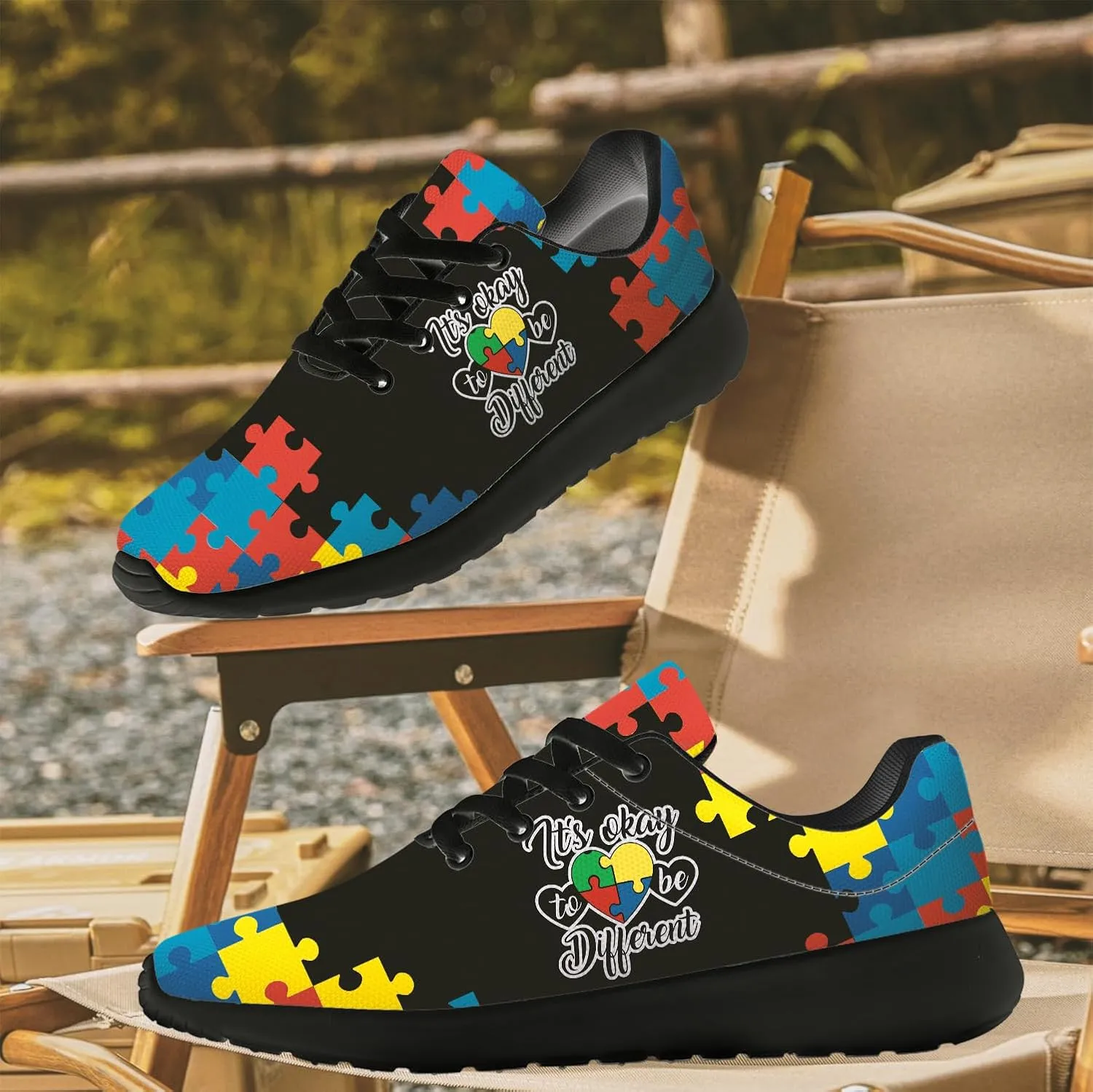 Autism Shoes for Women Men Running Shoes Lightweight Tennis Sneakers Gifts for Him Her