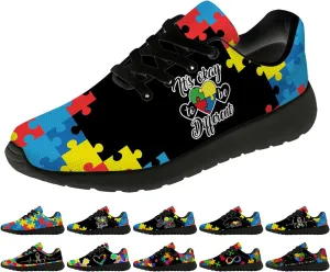 Autism Shoes for Women Men Running Shoes Lightweight Tennis Sneakers Gifts for Him Her