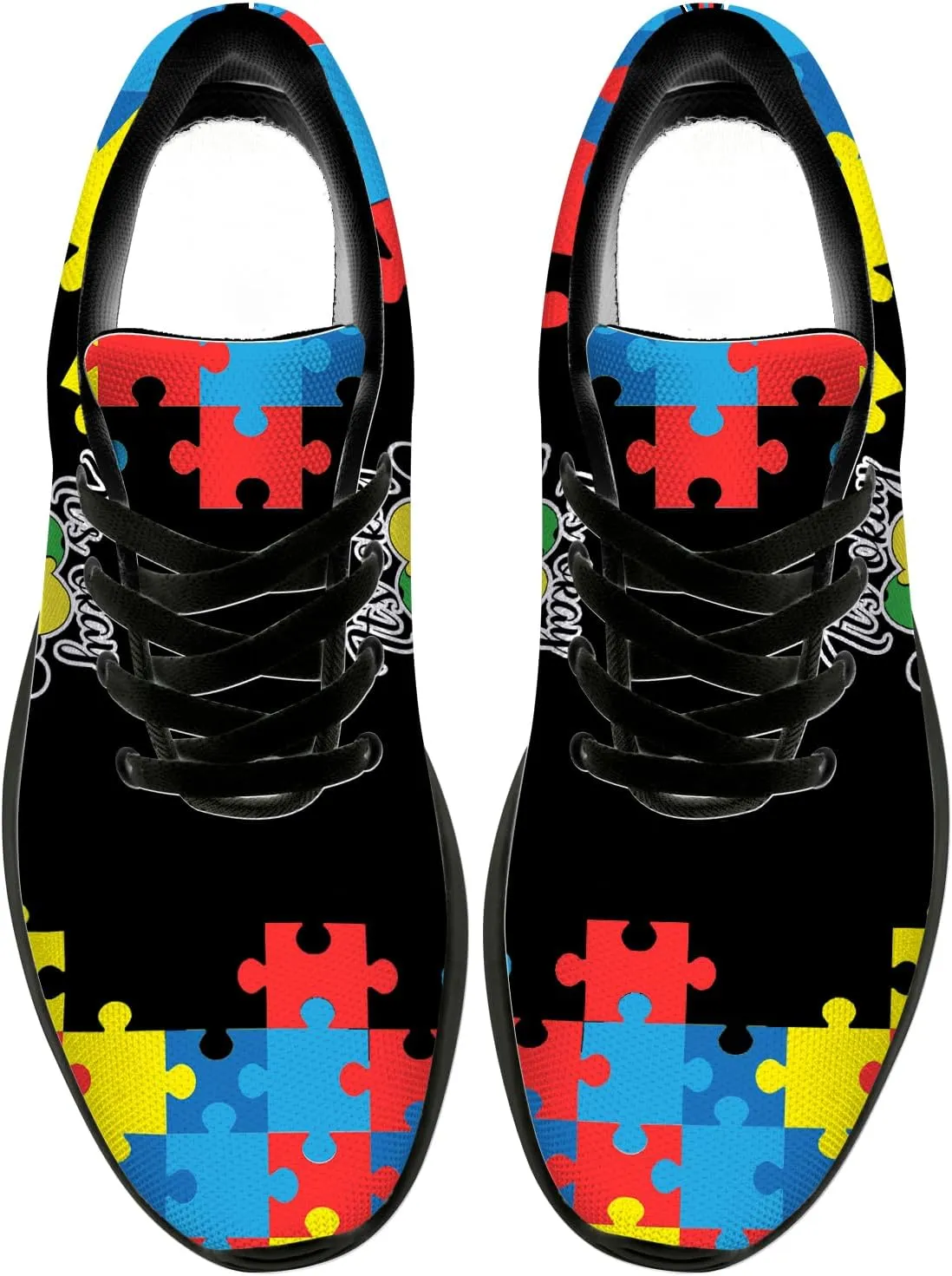 Autism Shoes for Women Men Running Shoes Lightweight Tennis Sneakers Gifts for Him Her