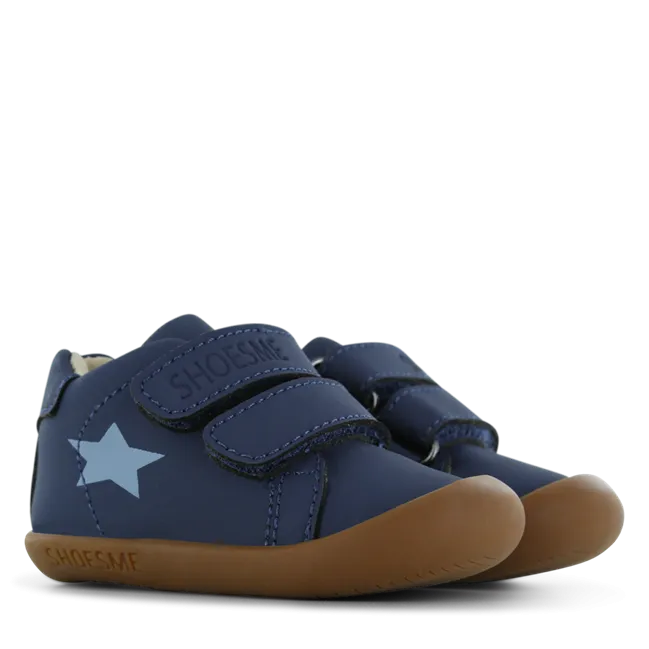 Baby-Flex Blue Leather Pre-Walker First Shoe