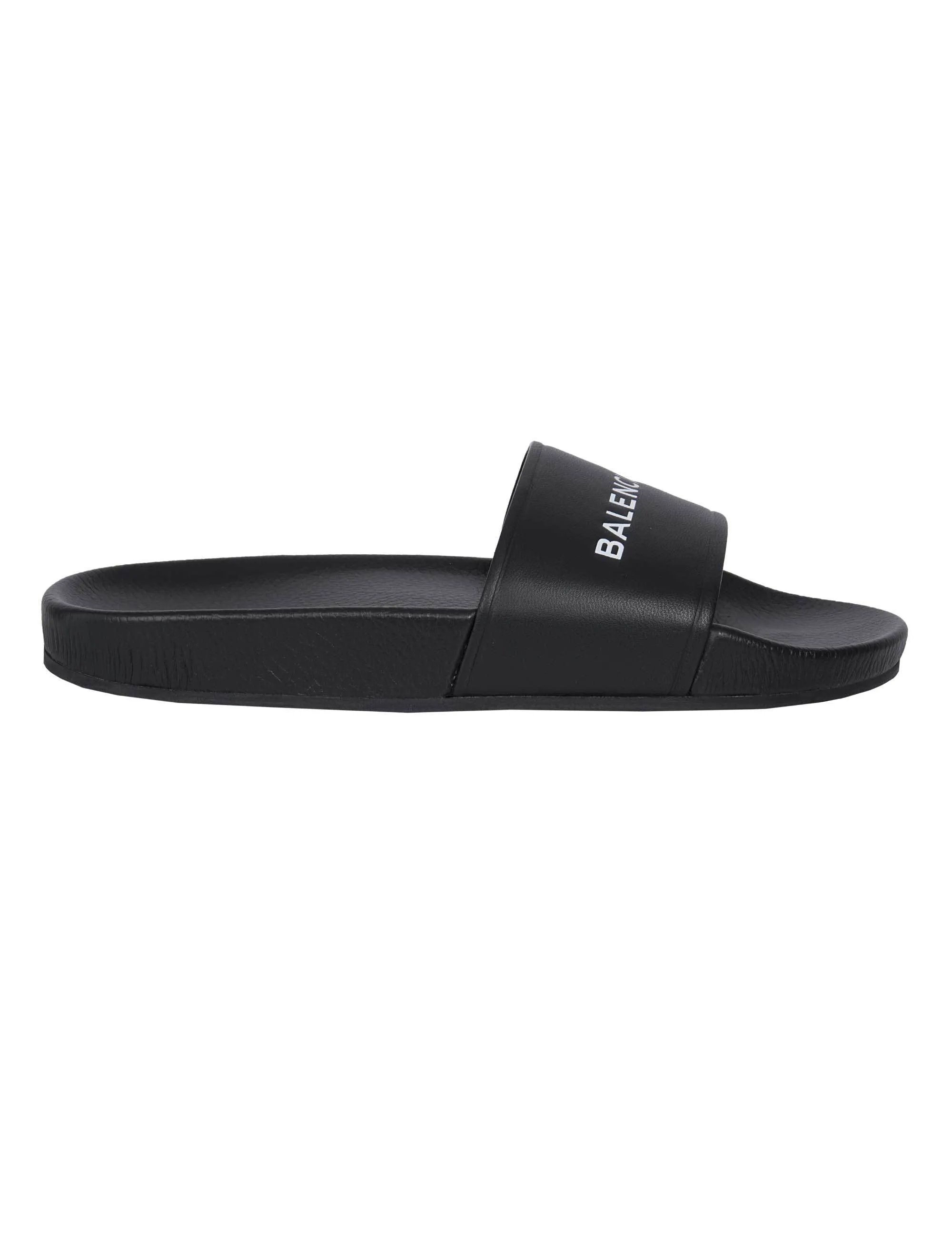 Balenciaga Leather Pool Slides