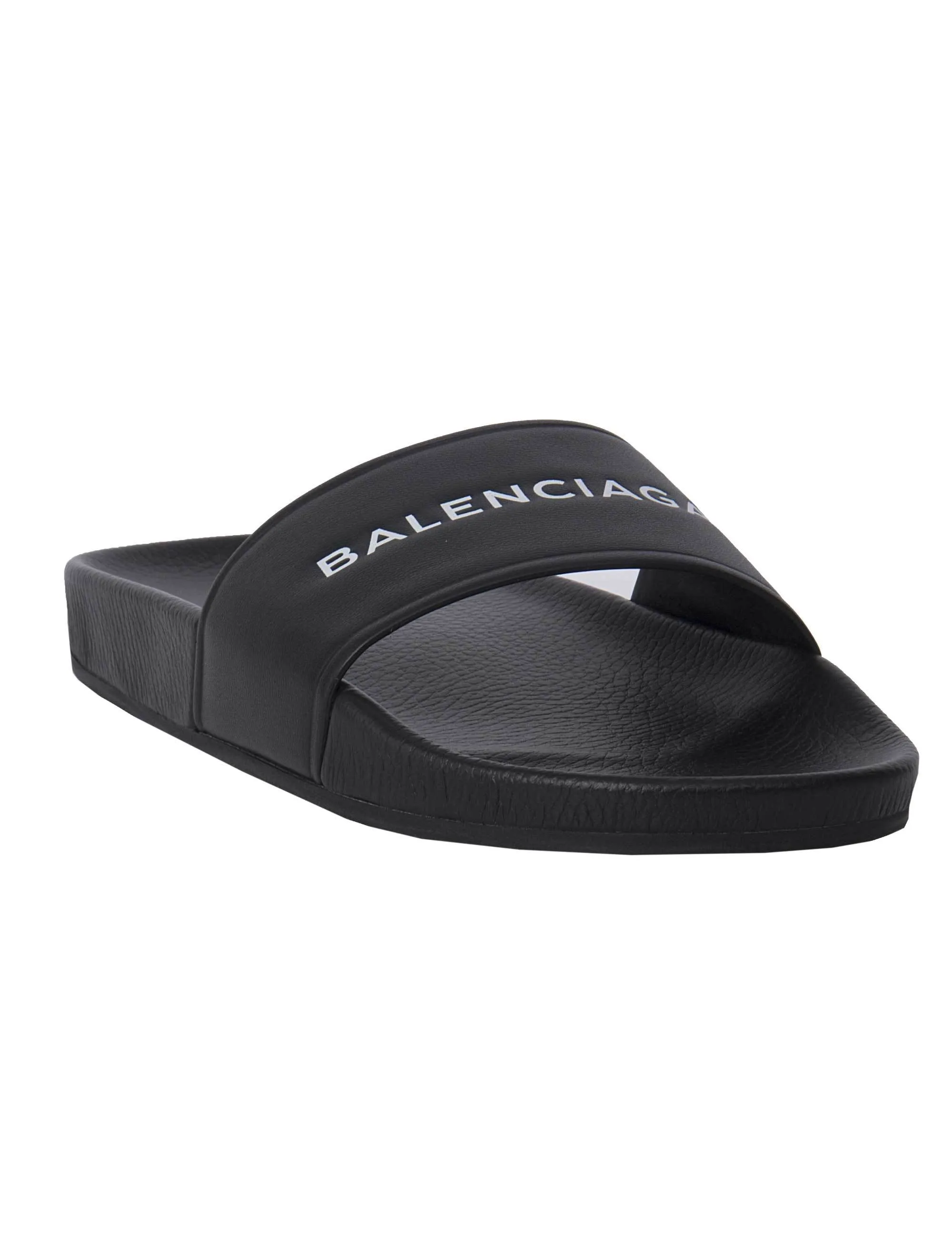 Balenciaga Leather Pool Slides