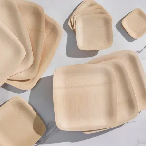 Bambu®  Veneerware® Square Bamboo Plate - Pack of 25 (available in 5", 7", 9" and 11" size)
