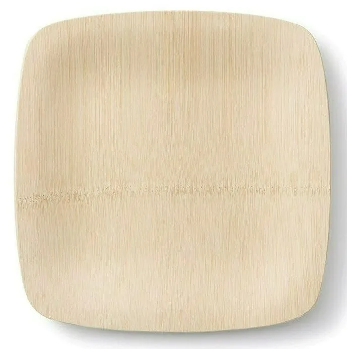 Bambu®  Veneerware® Square Bamboo Plate - Pack of 25 (available in 5", 7", 9" and 11" size)