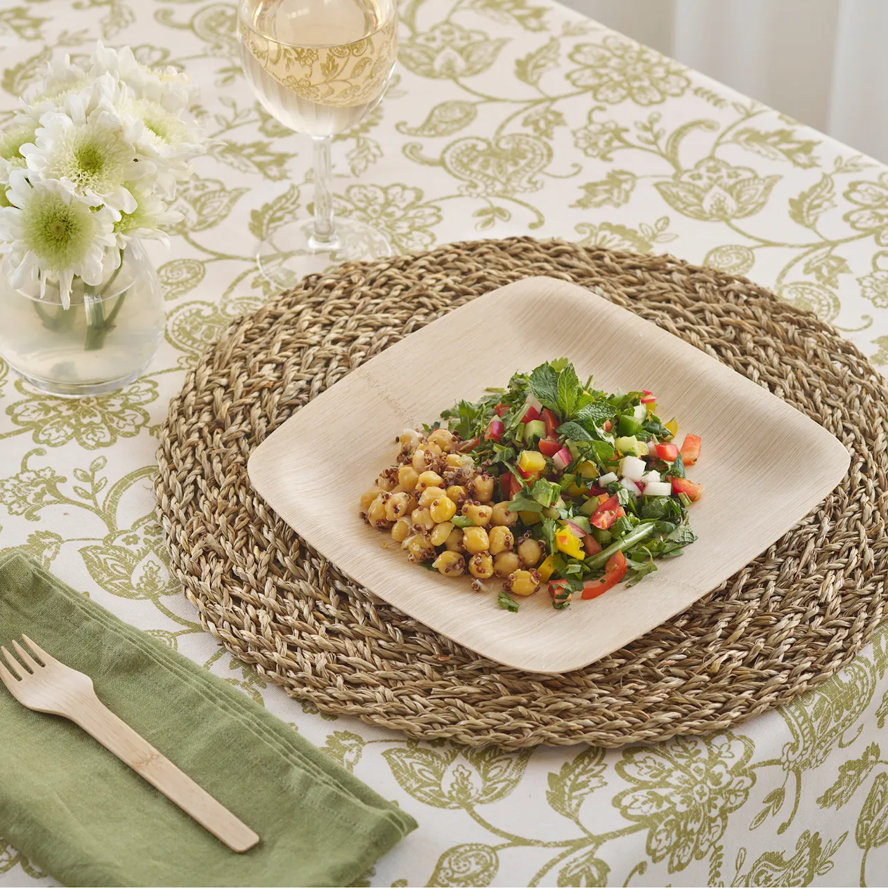 Bambu®  Veneerware® Square Bamboo Plate - Pack of 25 (available in 5", 7", 9" and 11" size)