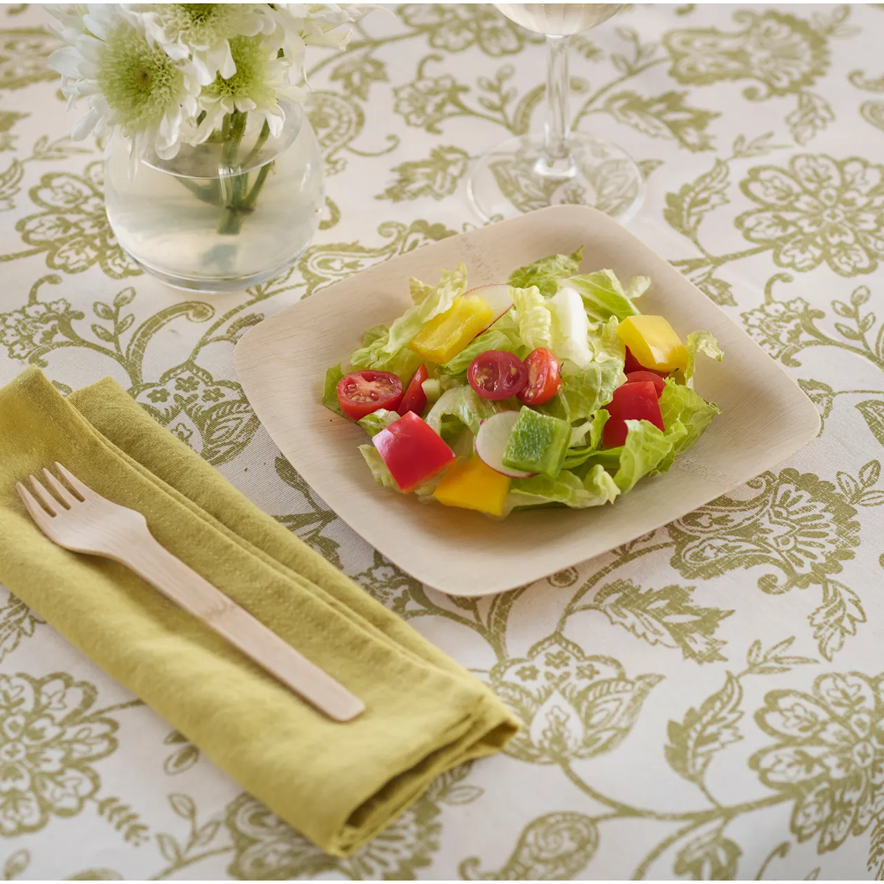 Bambu®  Veneerware® Square Bamboo Plate - Pack of 25 (available in 5", 7", 9" and 11" size)
