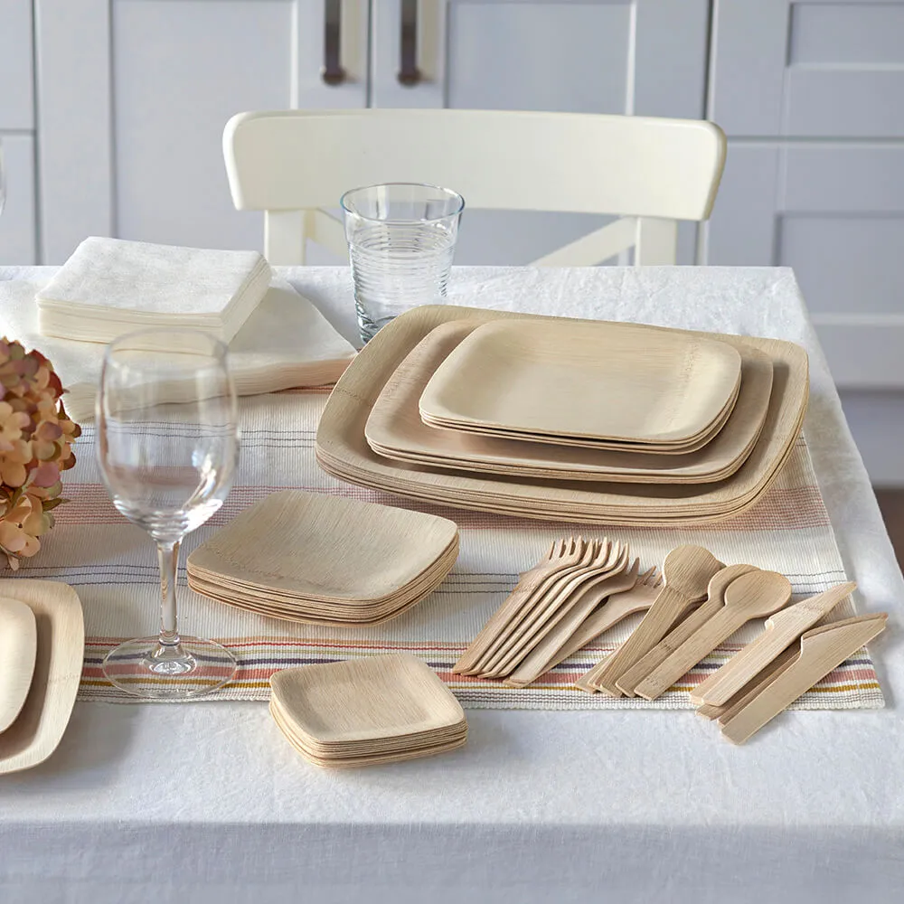 Bambu®  Veneerware® Square Bamboo Plate - Pack of 25 (available in 5", 7", 9" and 11" size)