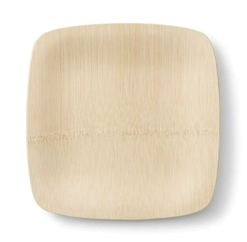 Bambu®  Veneerware® Square Bamboo Plate - Pack of 25 (available in 5", 7", 9" and 11" size)