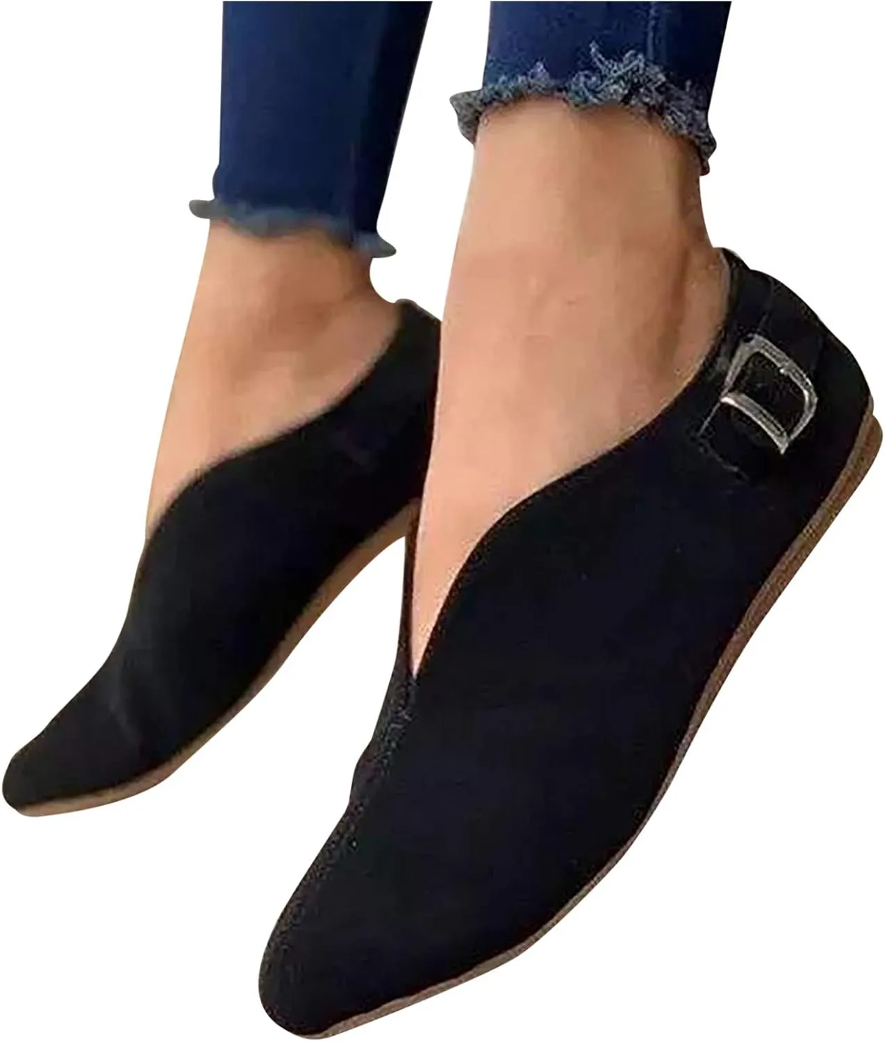 Barefoot Shoes Women Slip on Men's Loafers & Slip-Ons Wide Toe Box Trendy CasualClosed Back Lightweight Breathable Christmas Canvas Shoes Women Mens Casual Dress Shoes