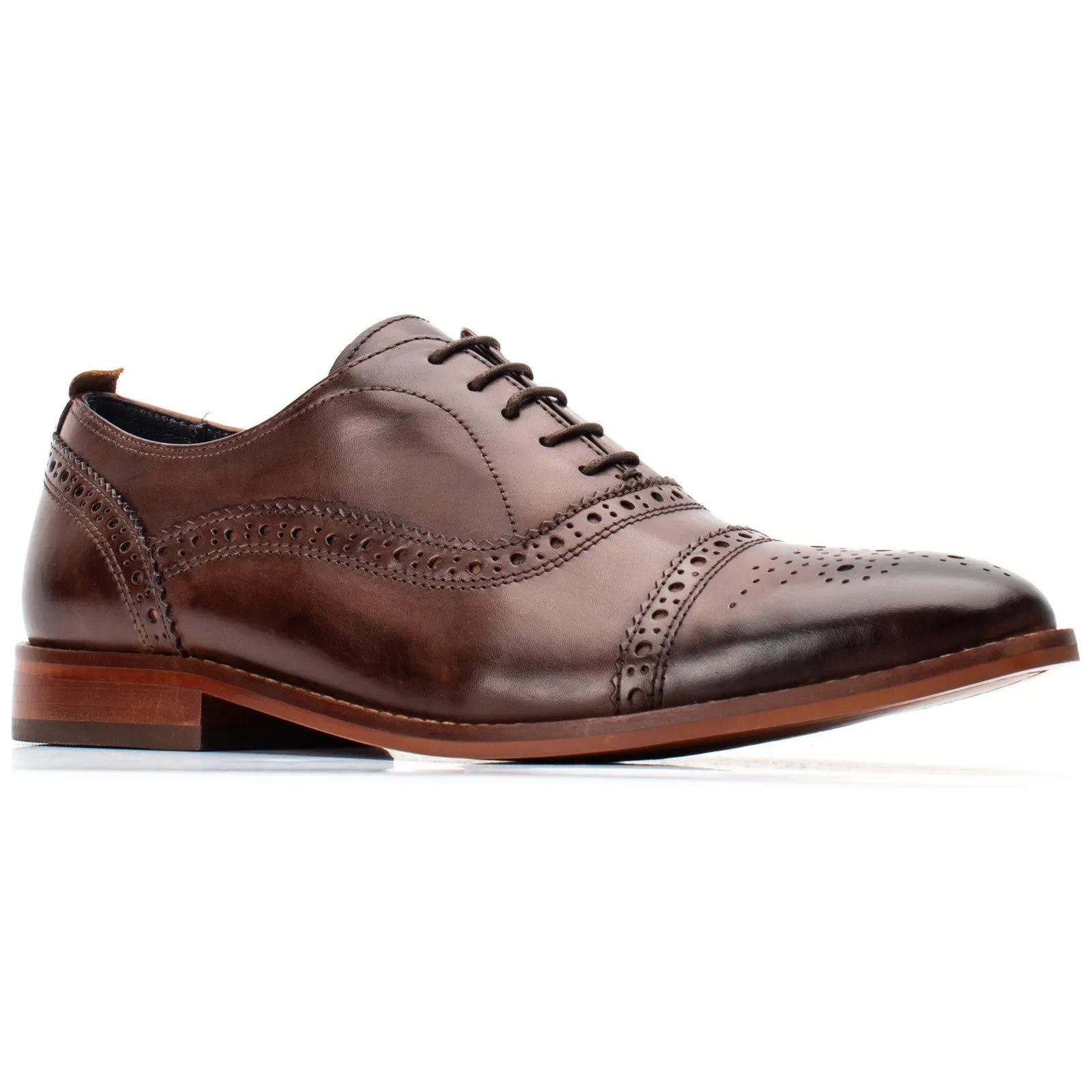 Base London Cast Washed Brogue Shoe