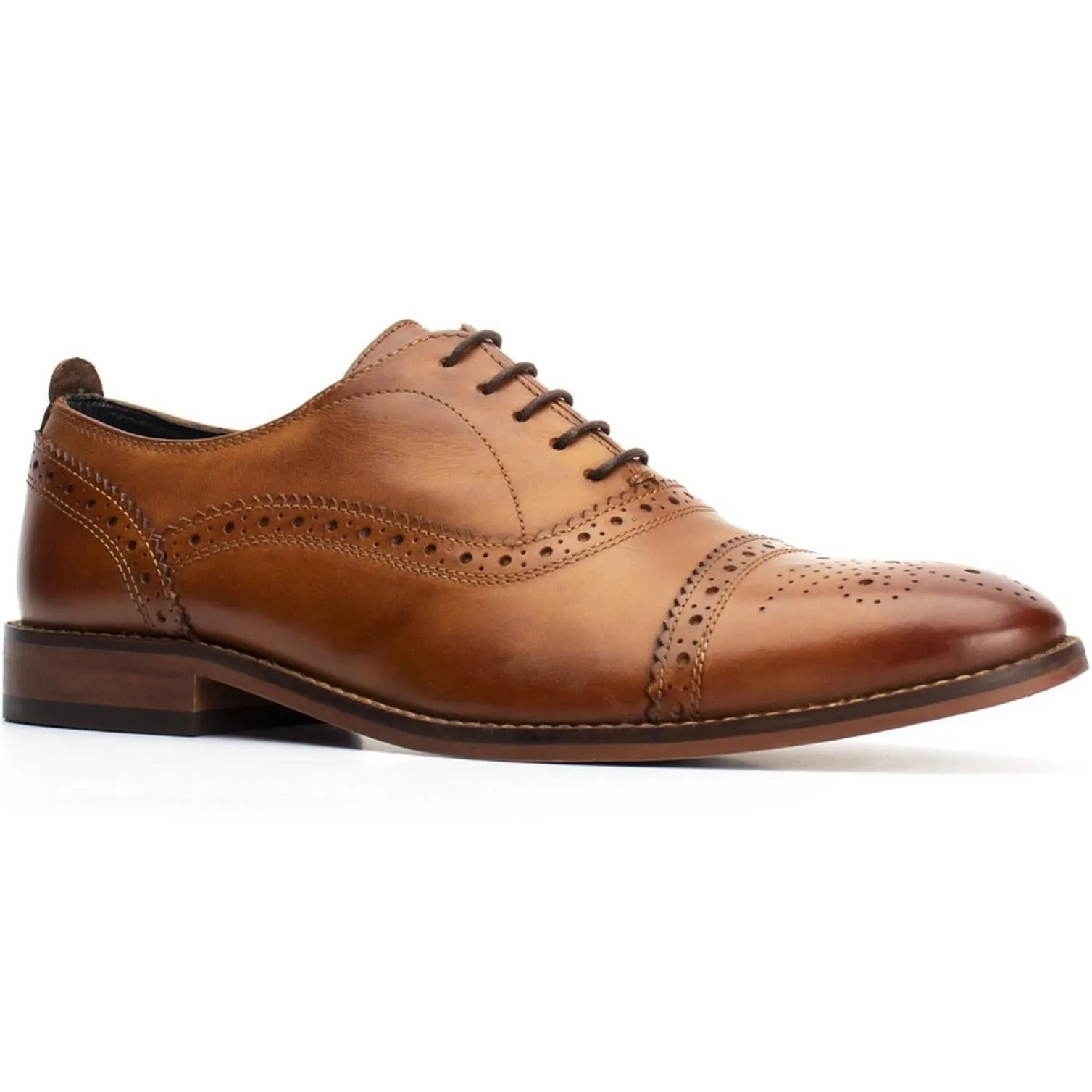 Base London Cast Washed Brogue Shoe