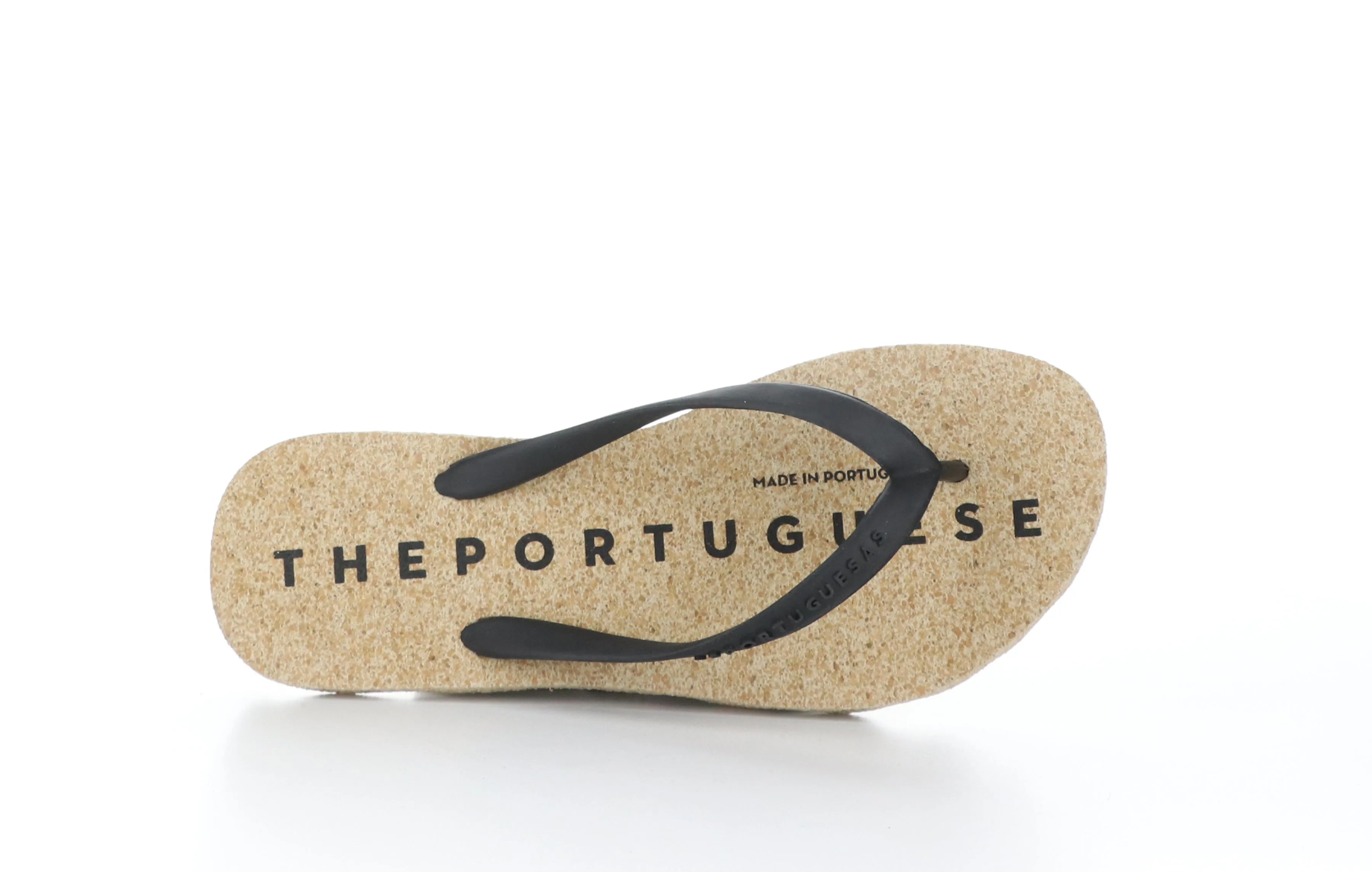 BASE_L Black Rubber Strap Beach Flip-Flops|BASE_L Tong de Plage in Noir
