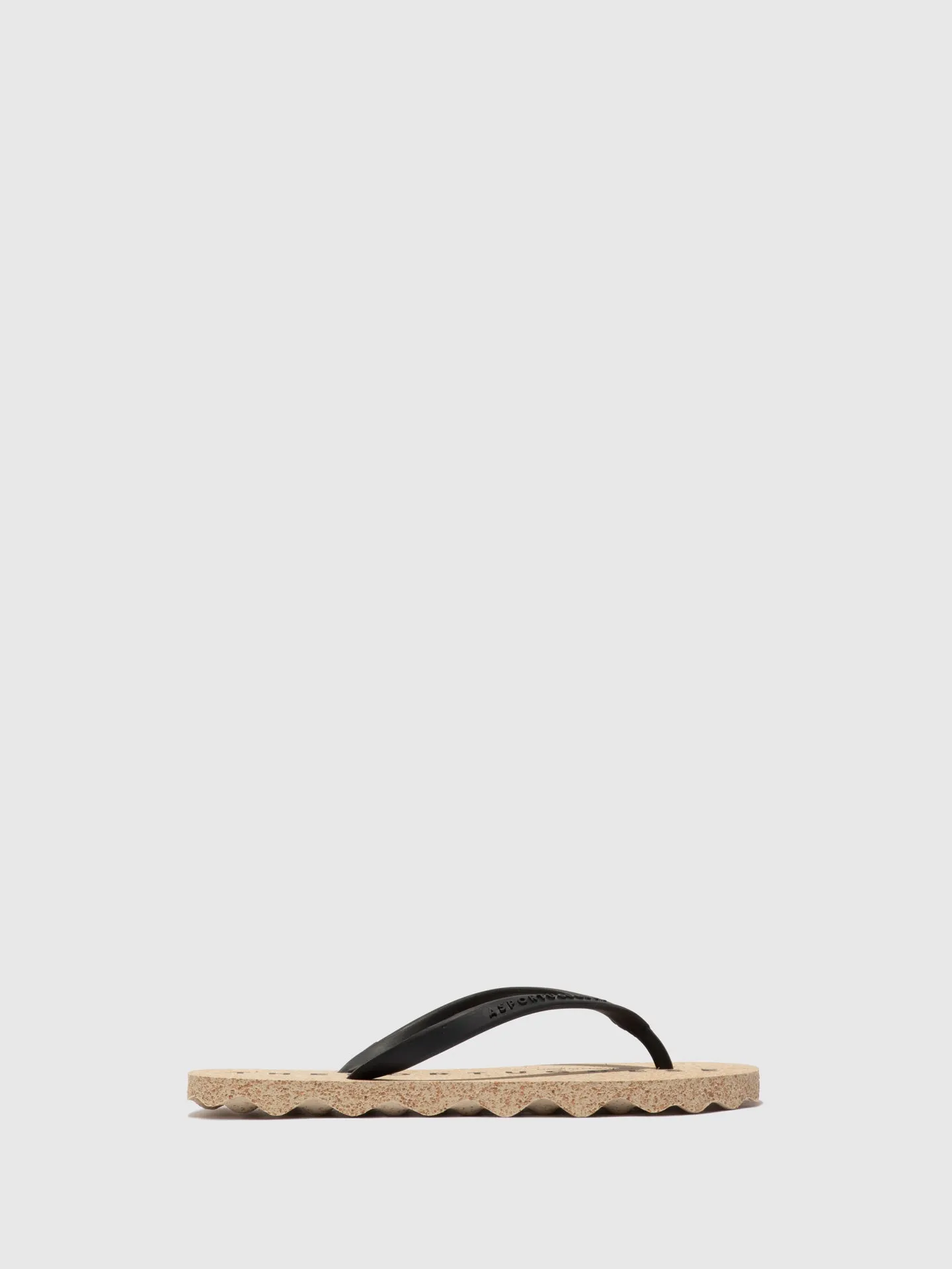 Beach Flip-Flops BASE Black Rubber Strap