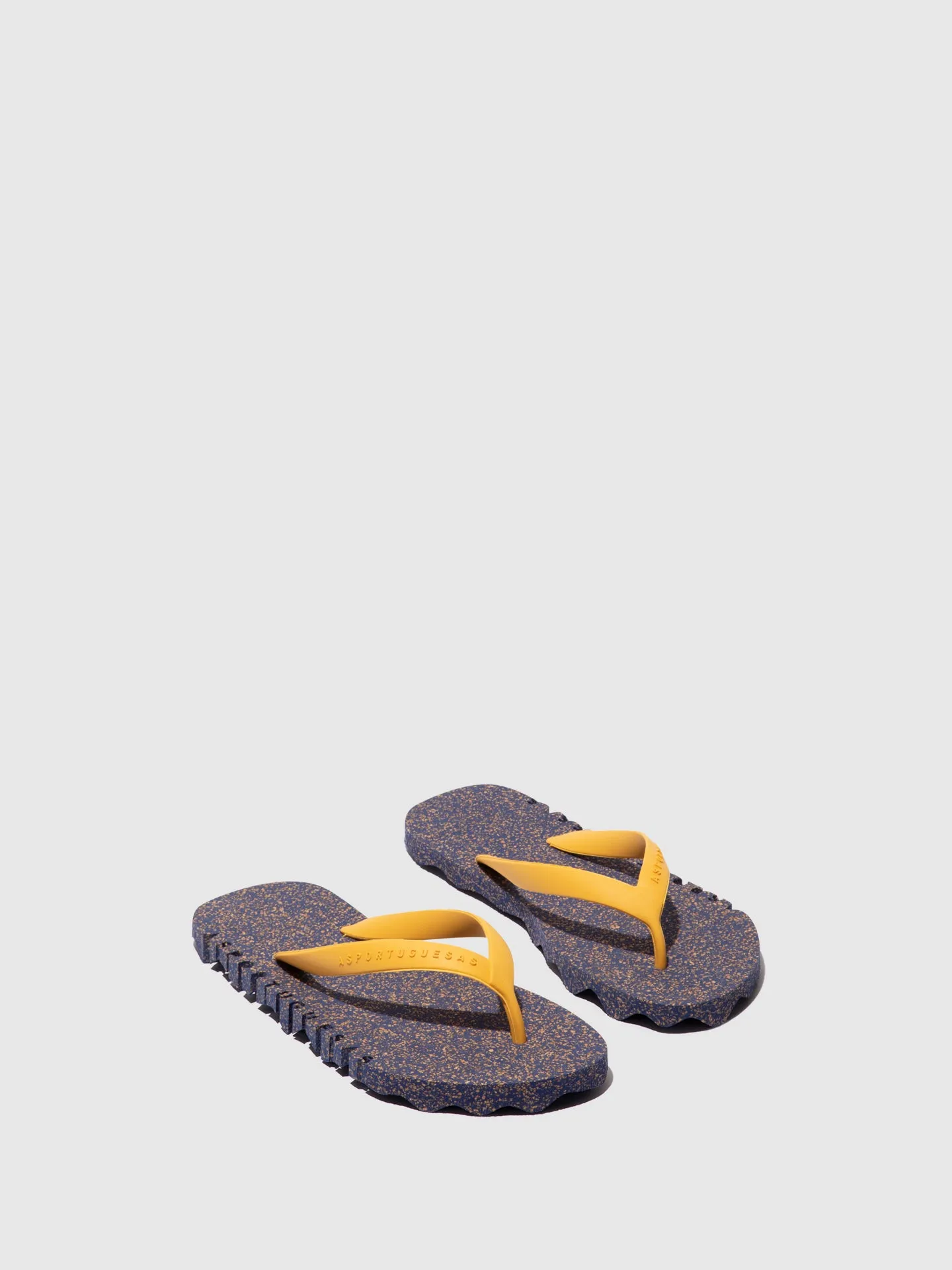 Beach Flip-Flops BUMPY Blue & yellow strap