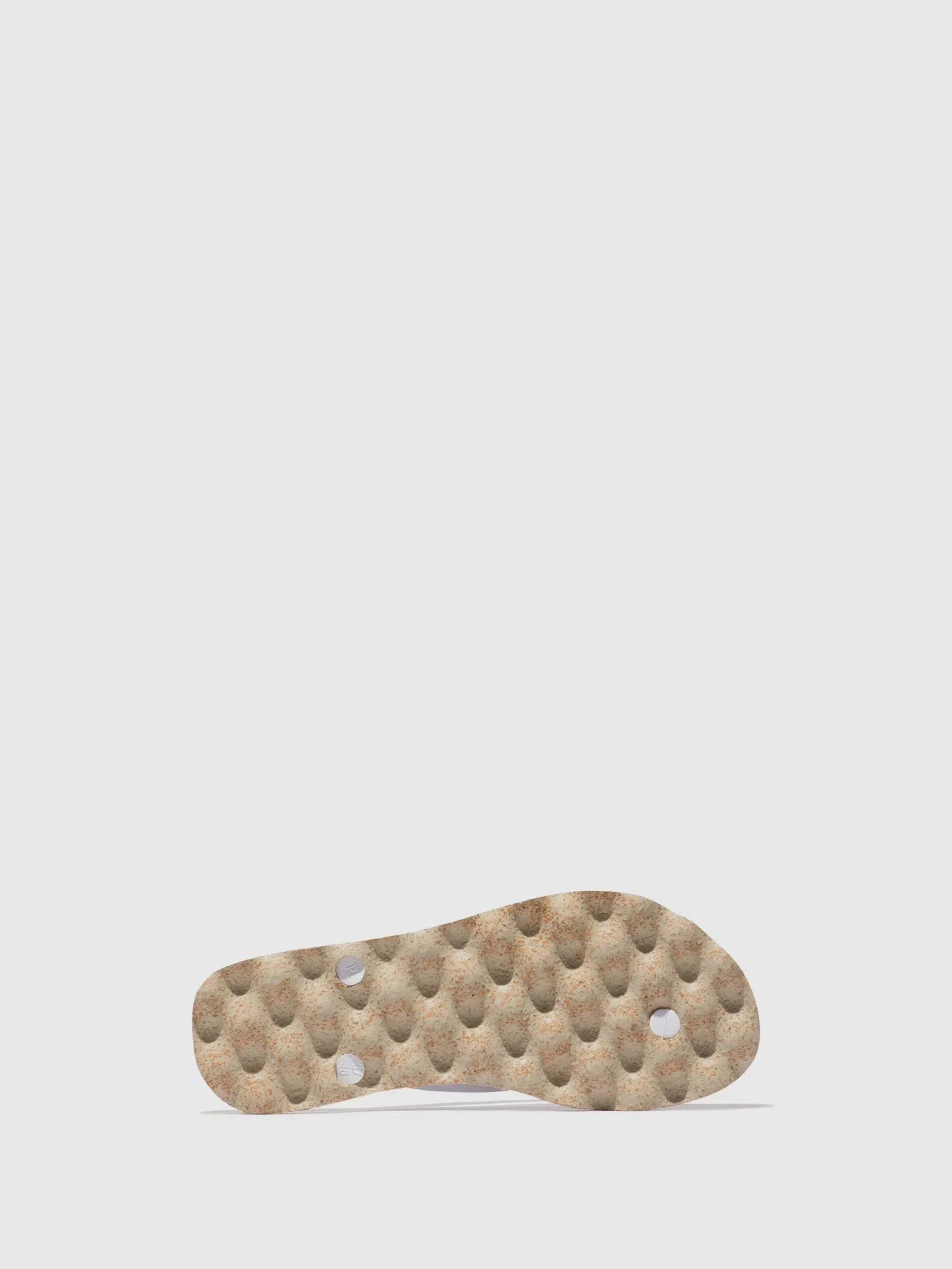 Beach Flip-Flops CORALS Natural & white strap