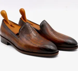 Bespoke Round Toe Men's Handmade Shoes