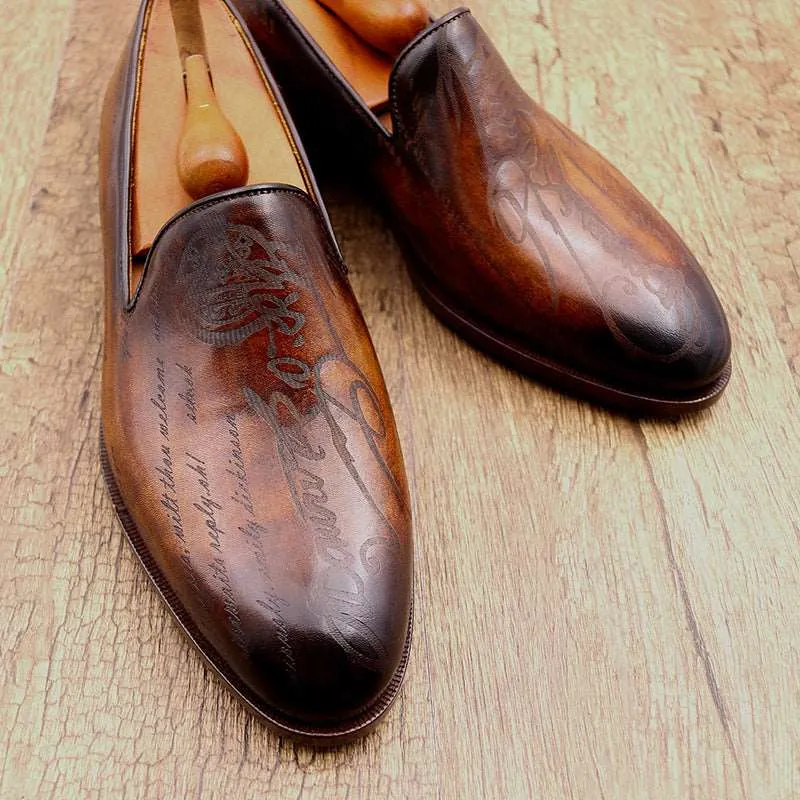 Bespoke Round Toe Men's Handmade Shoes