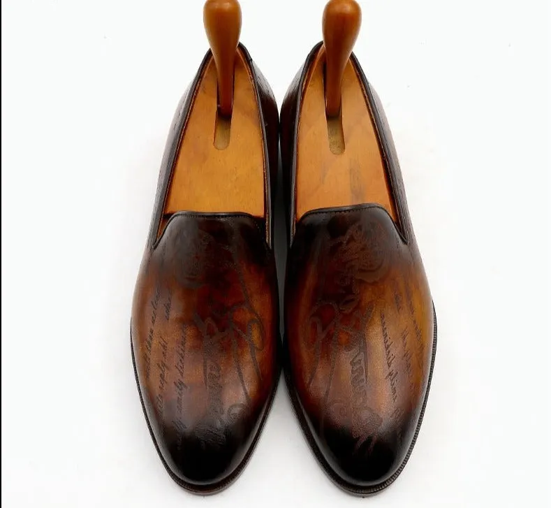 Bespoke Round Toe Men's Handmade Shoes
