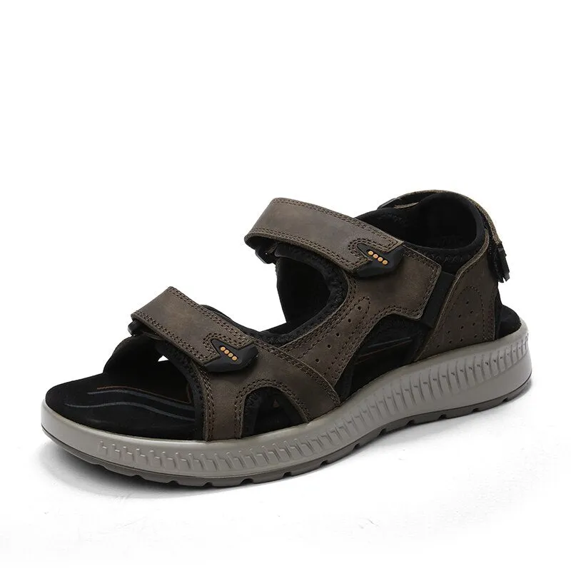 Big Size Summer Genuine Leather Men's Sandals