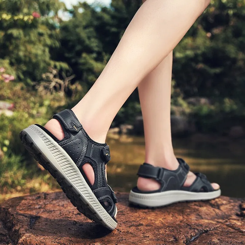Big Size Summer Genuine Leather Men's Sandals