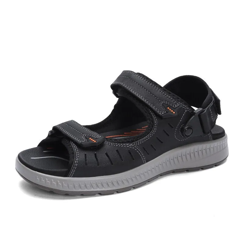 Big Size Summer Genuine Leather Men's Sandals