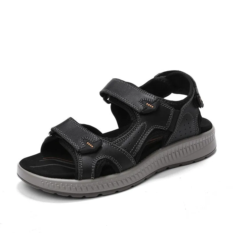 Big Size Summer Genuine Leather Men's Sandals