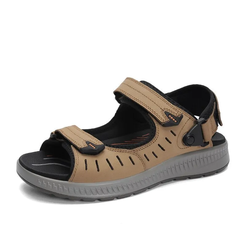 Big Size Summer Genuine Leather Men's Sandals