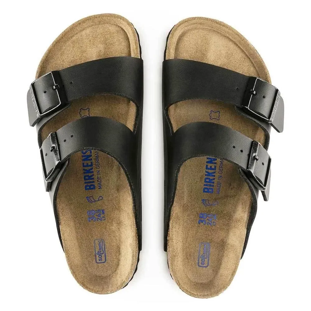 Birkenstock Arizona Birko-Flor Soft Footbed Sandals - Narrow - Black