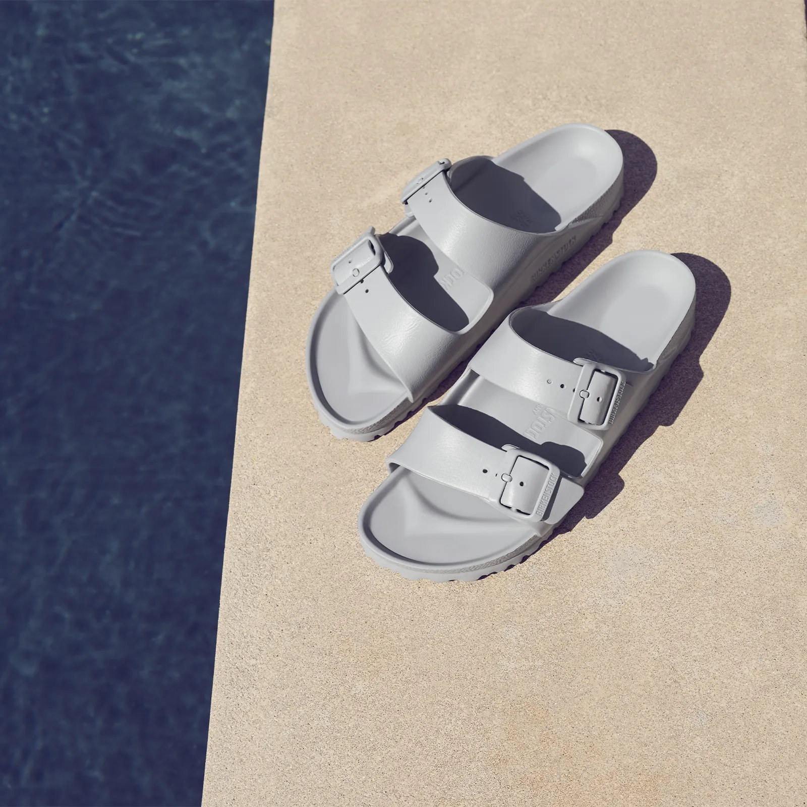 Birkenstock Arizona EVA Slide Sandal (Men) - Stone Coin