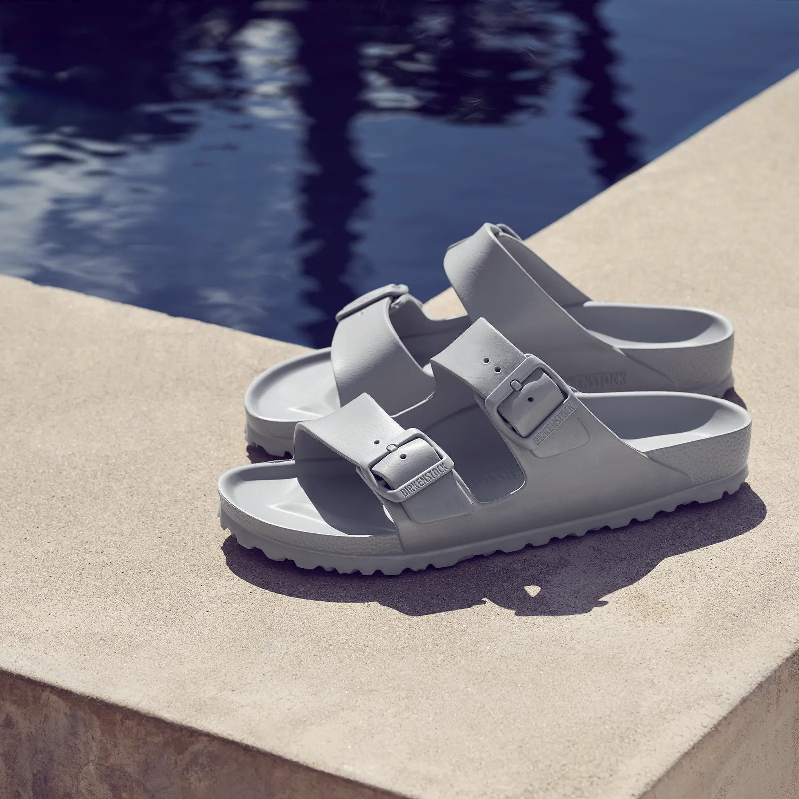 Birkenstock Arizona EVA Slide Sandal (Men) - Stone Coin