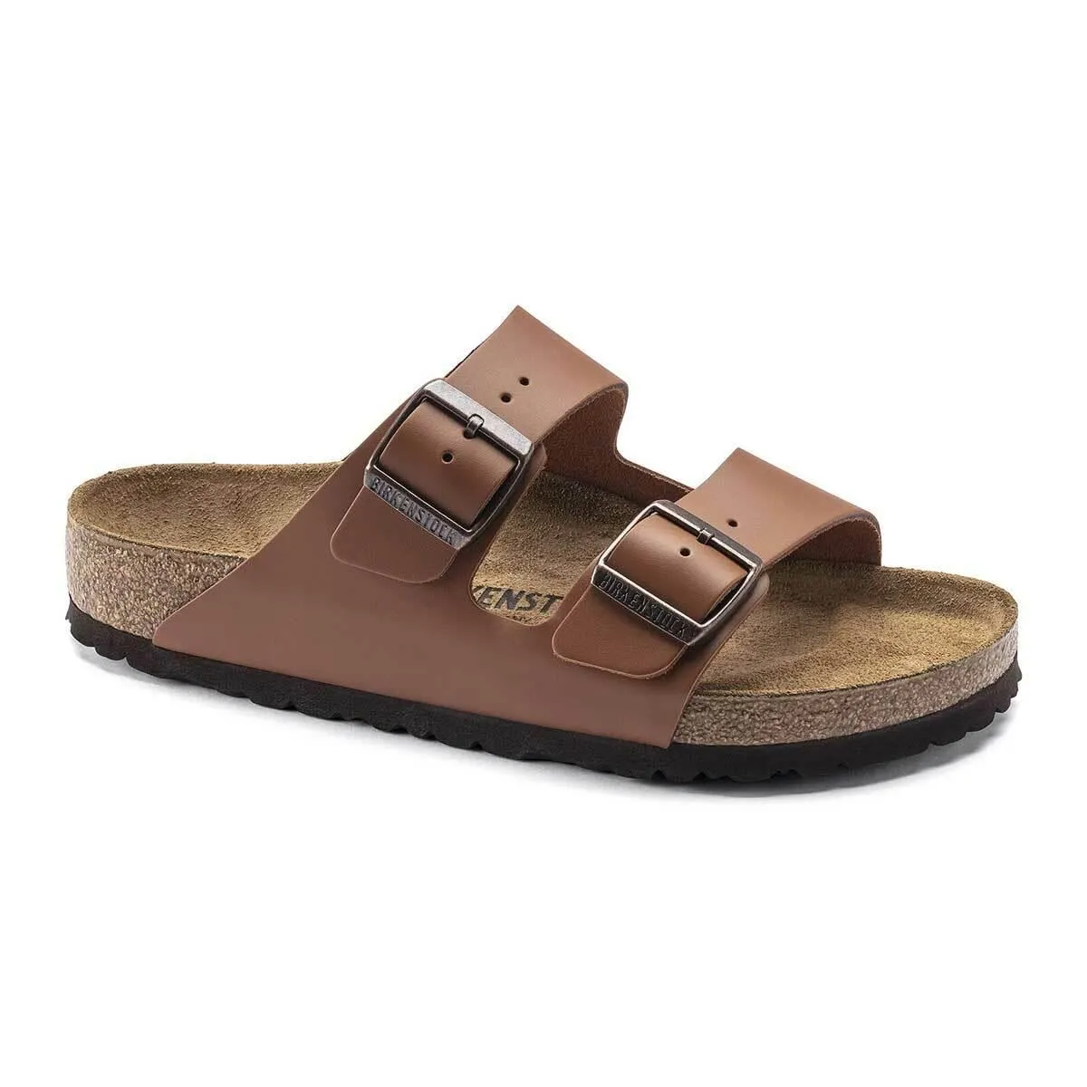 Birkenstock Arizona Natural Leather Sandals - Narrow - Ginger Brown