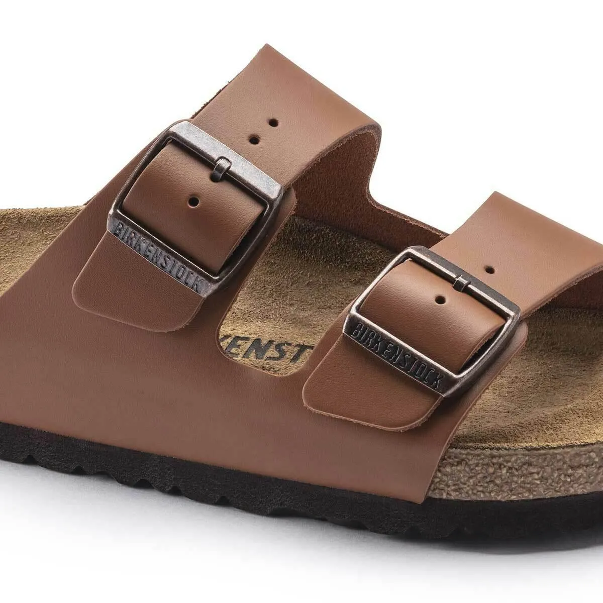 Birkenstock Arizona Natural Leather Sandals - Narrow - Ginger Brown