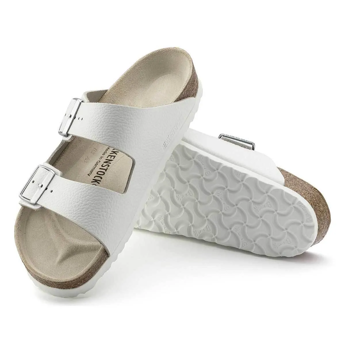 Birkenstock Arizona Natural Leather Sandals - Regular - White