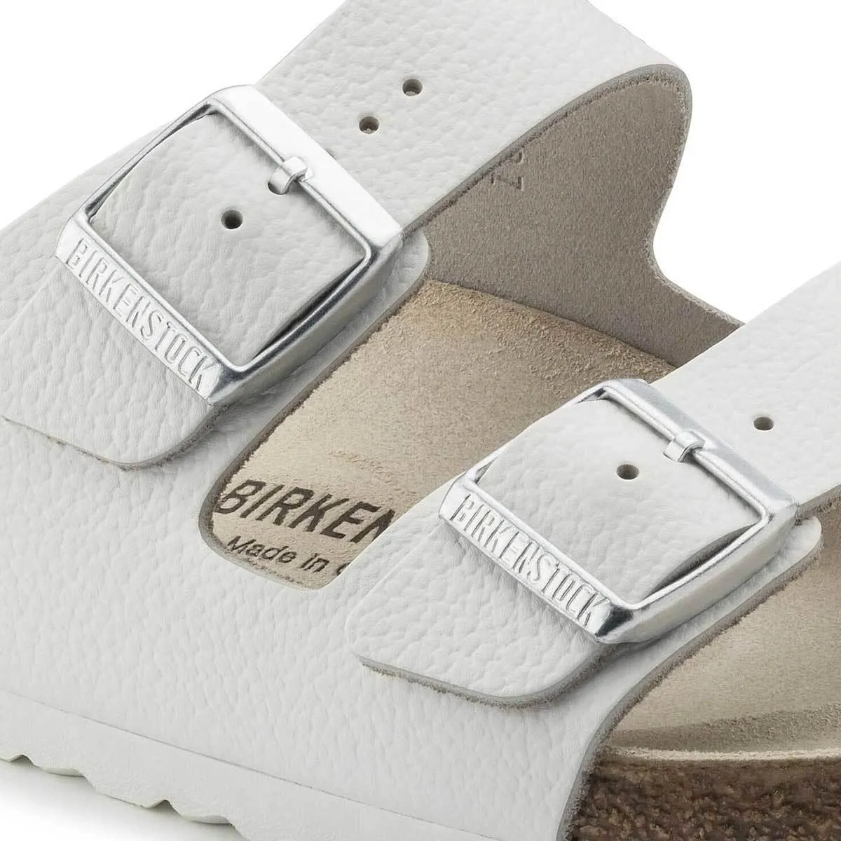 Birkenstock Arizona Natural Leather Sandals - Regular - White